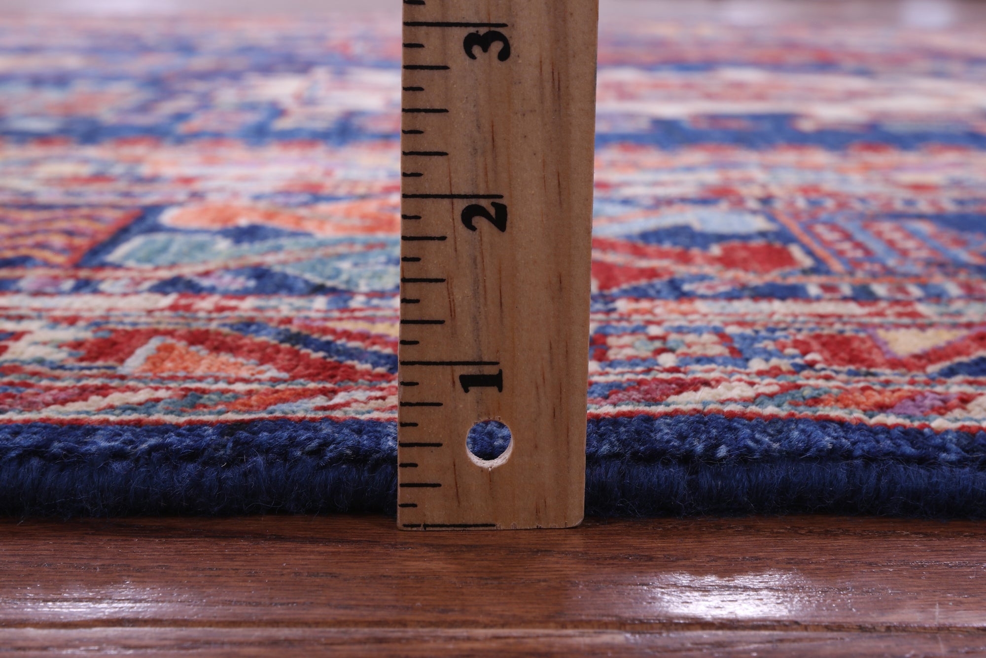 Blue Persian Fine Serapi Handmade Wool Rug - 5' 11" X 8' 9" - Golden Nile