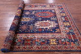 Blue Persian Fine Serapi Handmade Wool Rug - 5' 11" X 8' 9" - Golden Nile