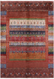 Tribal Persian Gabbeh Hand Knotted Wool Rug - 7' 0" X 9' 10" - Golden Nile