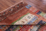 Tribal Persian Gabbeh Hand Knotted Wool Rug - 7' 0" X 9' 10" - Golden Nile