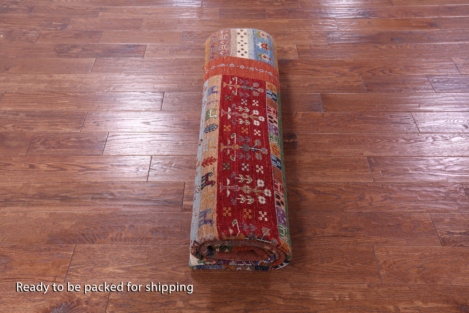 Tribal Persian Gabbeh Hand Knotted Wool Rug - 7' 0" X 9' 10" - Golden Nile