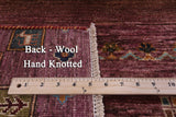 Tribal Persian Gabbeh Hand Knotted Wool Rug - 6' 8" X 9' 9" - Golden Nile