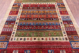 Tribal Persian Gabbeh Hand Knotted Wool Rug - 5' 7" X 7' 9" - Golden Nile