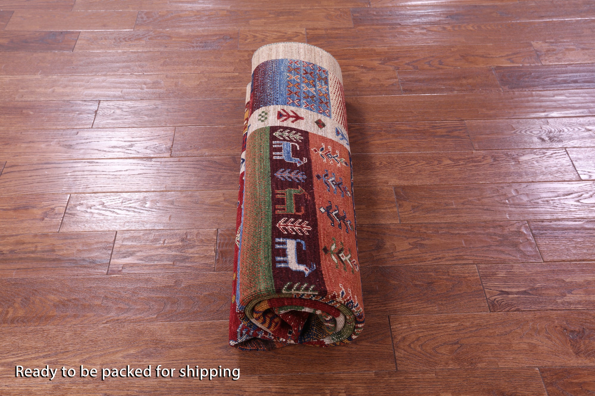 Tribal Persian Gabbeh Hand Knotted Wool Rug - 5' 7" X 7' 9" - Golden Nile