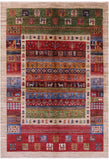 Tribal Persian Gabbeh Hand Knotted Wool Rug - 5' 7" X 7' 9" - Golden Nile