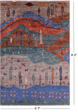 Tribal Persian Gabbeh Handmade Wool Rug - 5' 7" X 8' 2" - Golden Nile