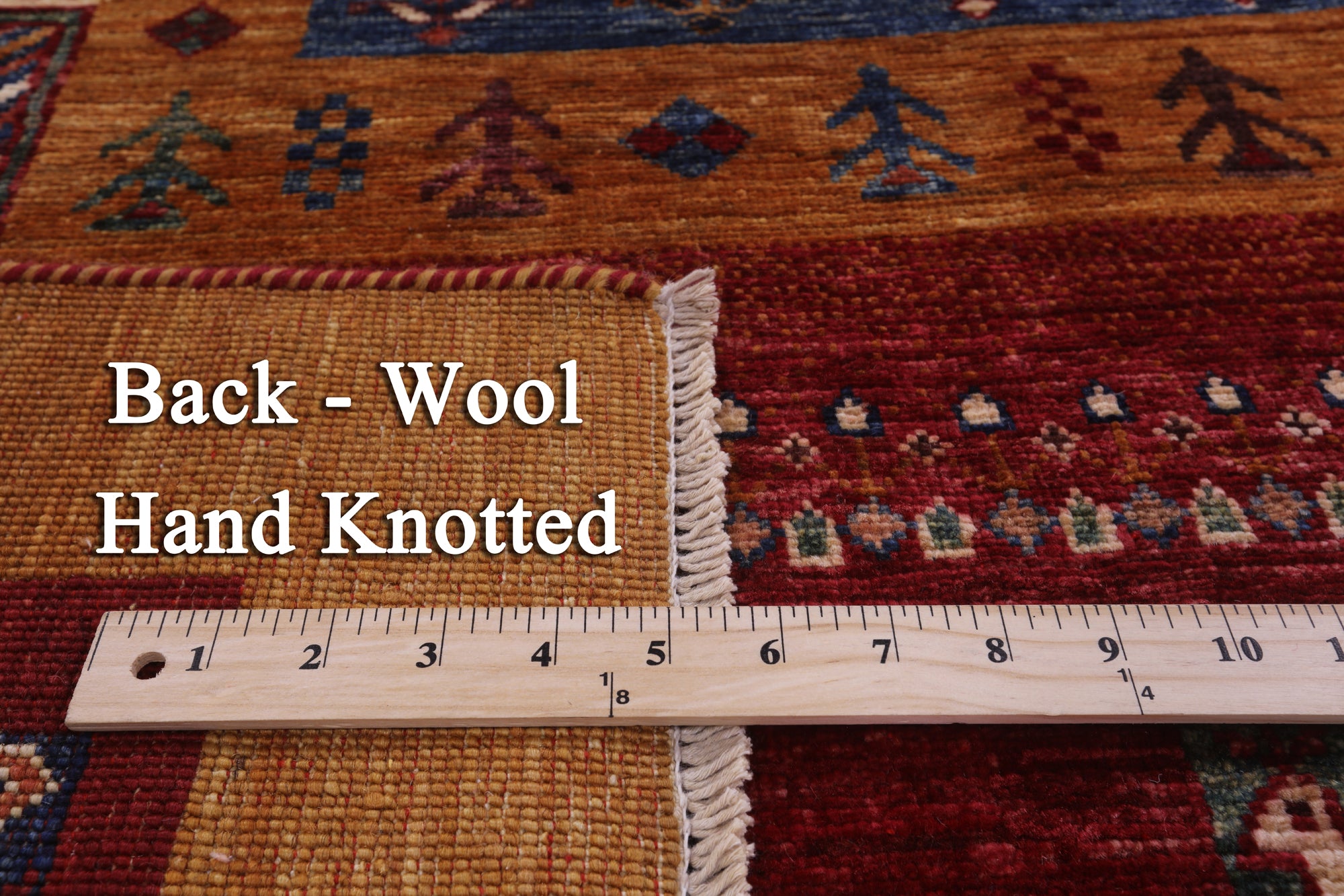 Tribal Persian Gabbeh Hand Knotted Wool Rug - 5' 8" X 8' 0" - Golden Nile