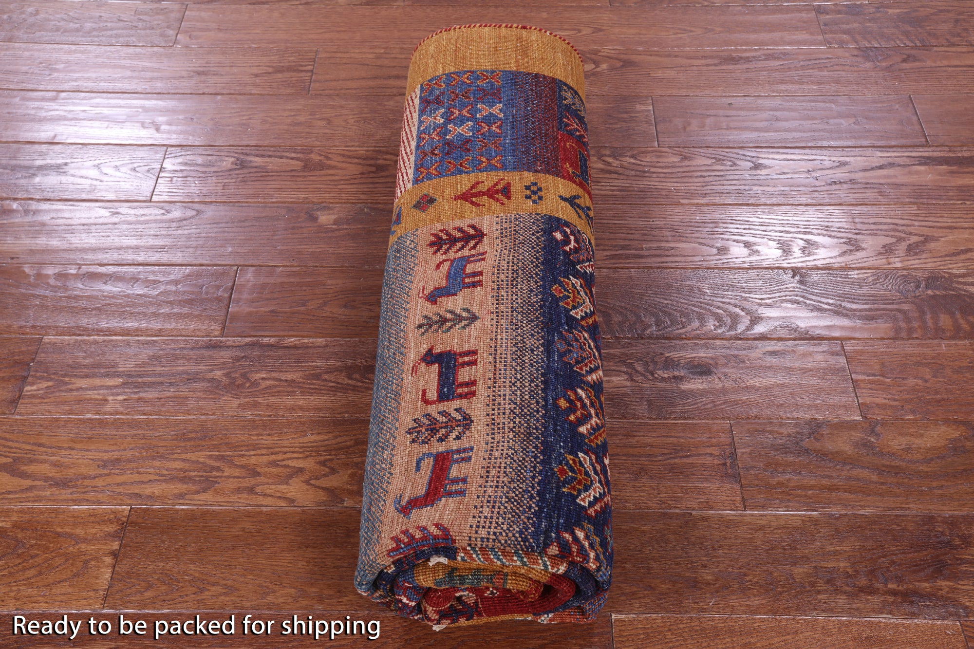 Tribal Persian Gabbeh Hand Knotted Wool Rug - 5' 8" X 8' 0" - Golden Nile