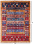 Tribal Persian Gabbeh Hand Knotted Wool Rug - 5' 8" X 8' 0" - Golden Nile