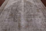 SUPER SALE Persian Vintage White Wash Handmade Area Rug - 9' 3" X 12' 3"