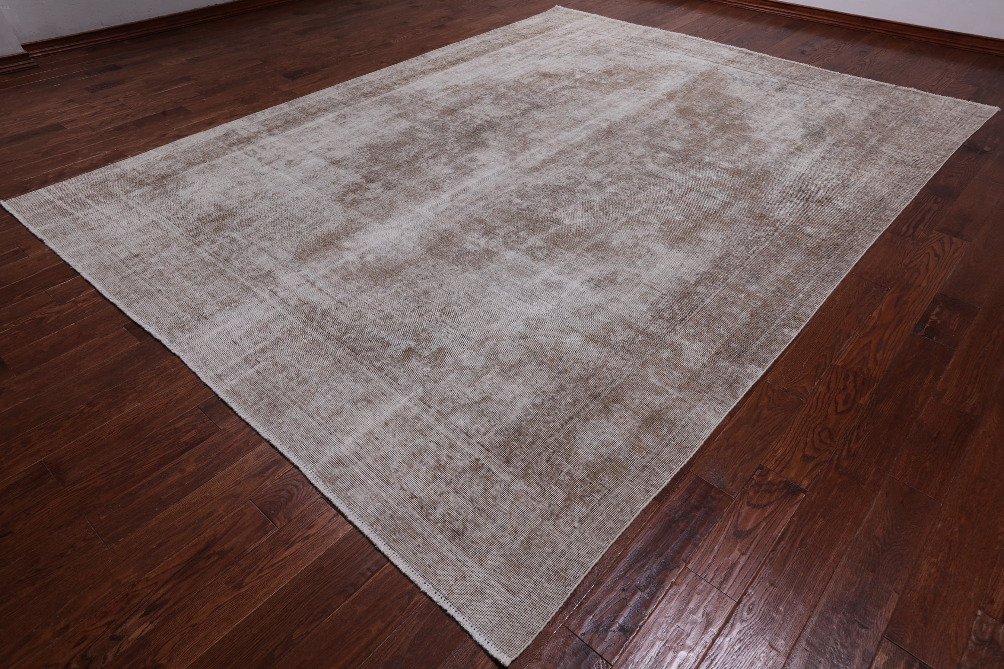 SUPER SALE Persian Vintage White Wash Handmade Area Rug - 9' 3" X 12' 3"