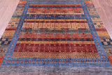 Tribal Persian Gabbeh Hand Knotted Wool Rug - 5' 8" X 8' 2" - Golden Nile