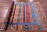 Tribal Persian Gabbeh Hand Knotted Wool Rug - 5' 8" X 8' 2" - Golden Nile