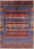 Tribal Persian Gabbeh Hand Knotted Wool Rug - 5' 8" X 8' 2" - Golden Nile