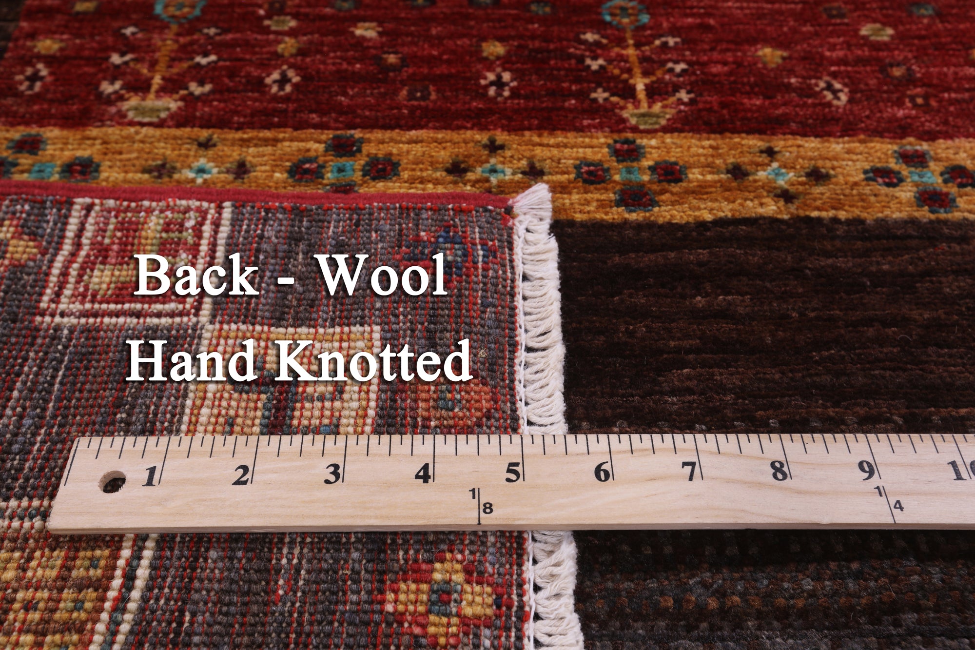 Tribal Persian Gabbeh Hand Knotted Wool Rug - 5' 1" X 6' 9" - Golden Nile