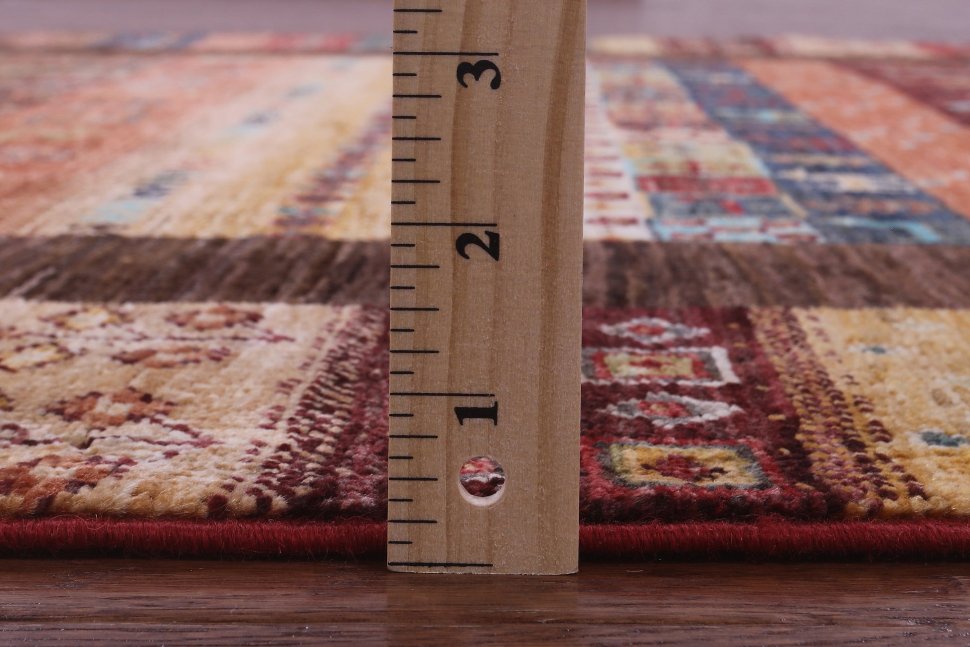 Tribal Persian Gabbeh Hand Knotted Wool Rug - 5' 1" X 6' 9" - Golden Nile