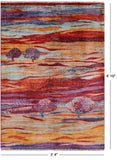 Tribal Persian Gabbeh Hand Knotted Wool Rug - 3' 4" X 4' 10" - Golden Nile