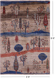 Tribal Persian Gabbeh Hand Knotted Wool Rug - 3' 5" X 5' 0" - Golden Nile