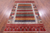 Tribal Persian Gabbeh Hand Knotted Wool Rug - 5' 4" X 7' 9" - Golden Nile