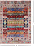 Tribal Persian Gabbeh Hand Knotted Wool Rug - 4' 11" X 6' 10" - Golden Nile