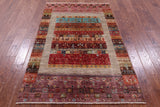 Tribal Persian Gabbeh Hand Knotted Wool Rug - 4' 0" X 6' 4" - Golden Nile