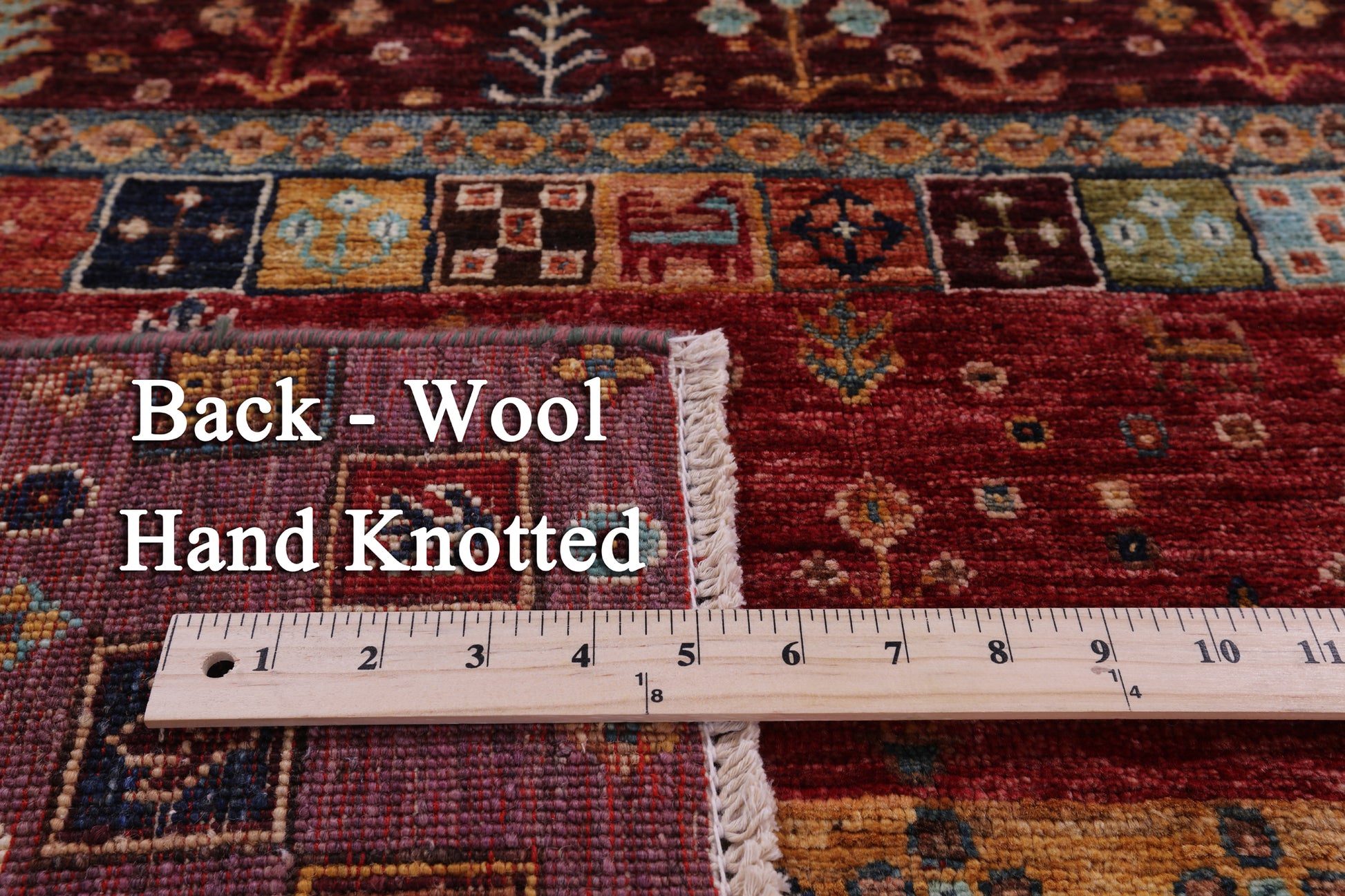 Tribal Persian Gabbeh Hand Knotted Wool Rug - 4' 0" X 6' 4" - Golden Nile