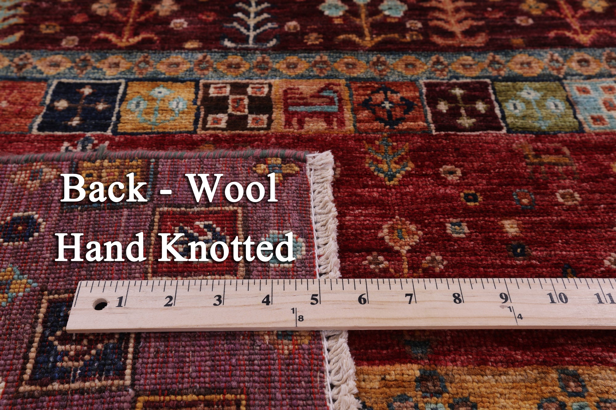 Tribal Persian Gabbeh Hand Knotted Wool Rug - 4' 0" X 6' 4" - Golden Nile