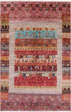 Tribal Persian Gabbeh Hand Knotted Wool Rug - 4' 0" X 6' 4" - Golden Nile