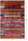 Tribal Persian Gabbeh Hand Knotted Wool Rug - 3' 11" X 5' 11" - Golden Nile
