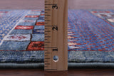 Green Tribal Persian Gabbeh Handmade Wool Rug - 2' 8" X 4' 0" - Golden Nile