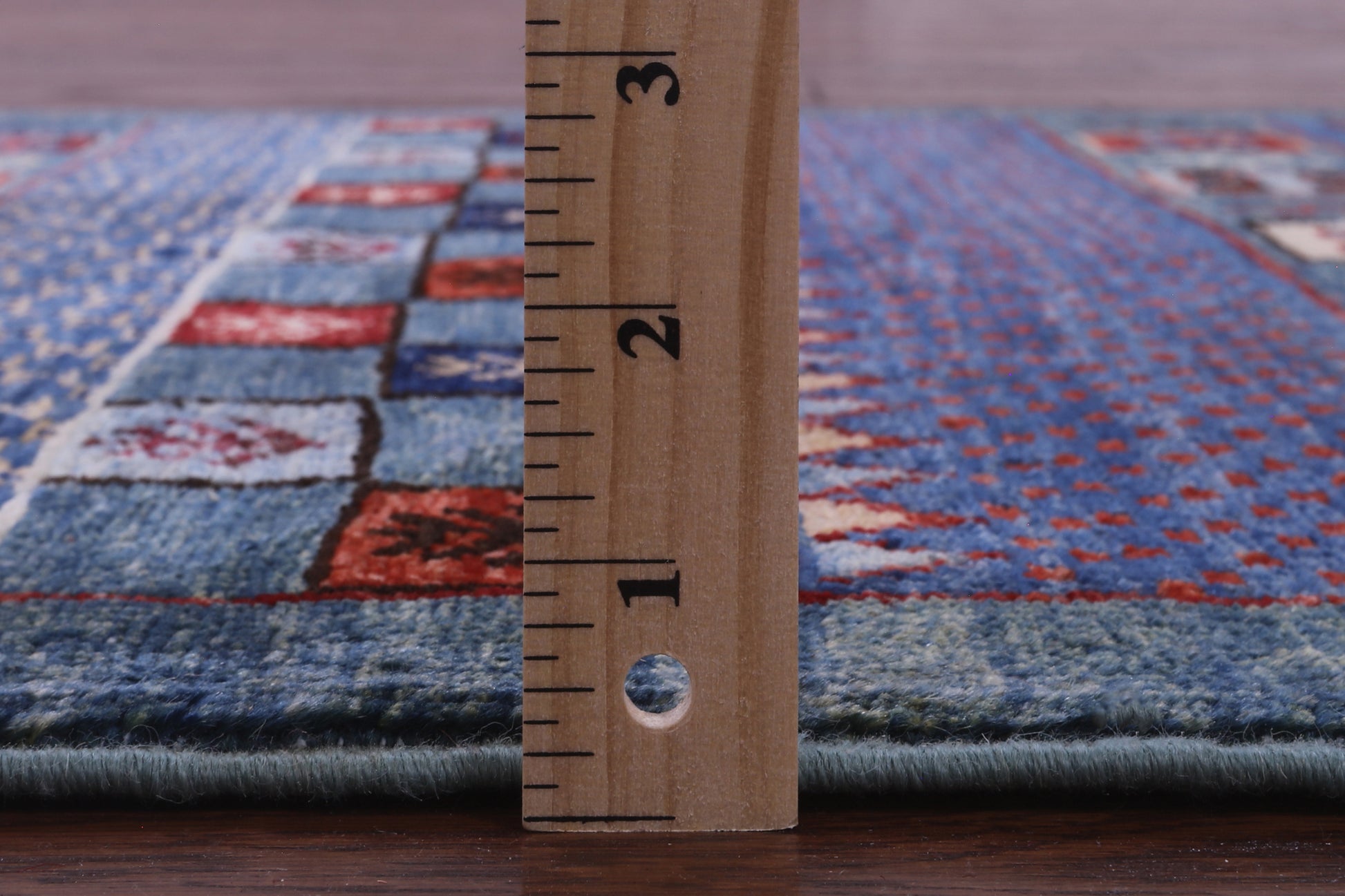 Green Tribal Persian Gabbeh Handmade Wool Rug - 2' 8" X 4' 0" - Golden Nile