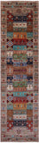 Tribal Persian Gabbeh Hand Knotted Wool Runner Rug - 2' 8" X 10' 2" - Golden Nile