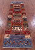 Tribal Persian Gabbeh Hand Knotted Wool Runner Rug - 2' 9" X 9' 11" - Golden Nile
