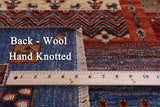 Tribal Persian Gabbeh Hand Knotted Wool Runner Rug - 2' 9" X 9' 11" - Golden Nile
