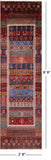 Tribal Persian Gabbeh Hand Knotted Wool Runner Rug - 2' 8" X 9' 9" - Golden Nile