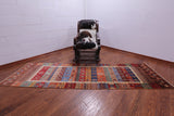 Tribal Persian Gabbeh Hand Knotted Wool Runner Rug - 2' 8" X 9' 9" - Golden Nile
