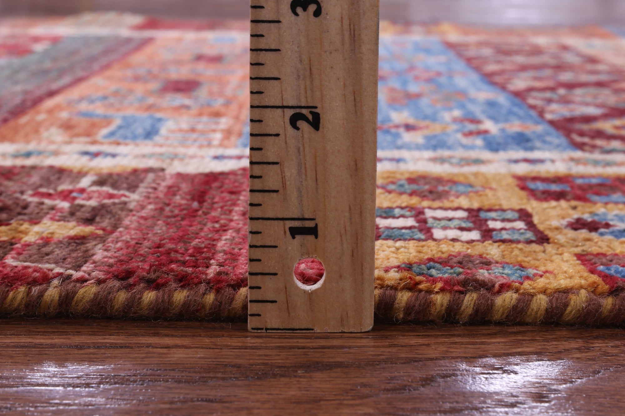 Tribal Persian Gabbeh Hand Knotted Wool Runner Rug - 2' 8" X 9' 9" - Golden Nile