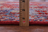Red Persian Fine Serapi Hand Knotted Wool Rug - 5' 0" X 6' 9" - Golden Nile