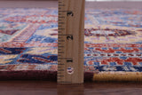 Blue Persian Fine Serapi Hand Knotted Wool Rug - 5' 0" X 6' 11" - Golden Nile