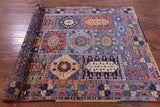 Blue Persian Fine Serapi Hand Knotted Wool Rug - 5' 0" X 6' 11" - Golden Nile