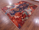 Modern Fine Serapi Hand Knotted Wool Rug - 8' 8" X 11' 8" - Golden Nile