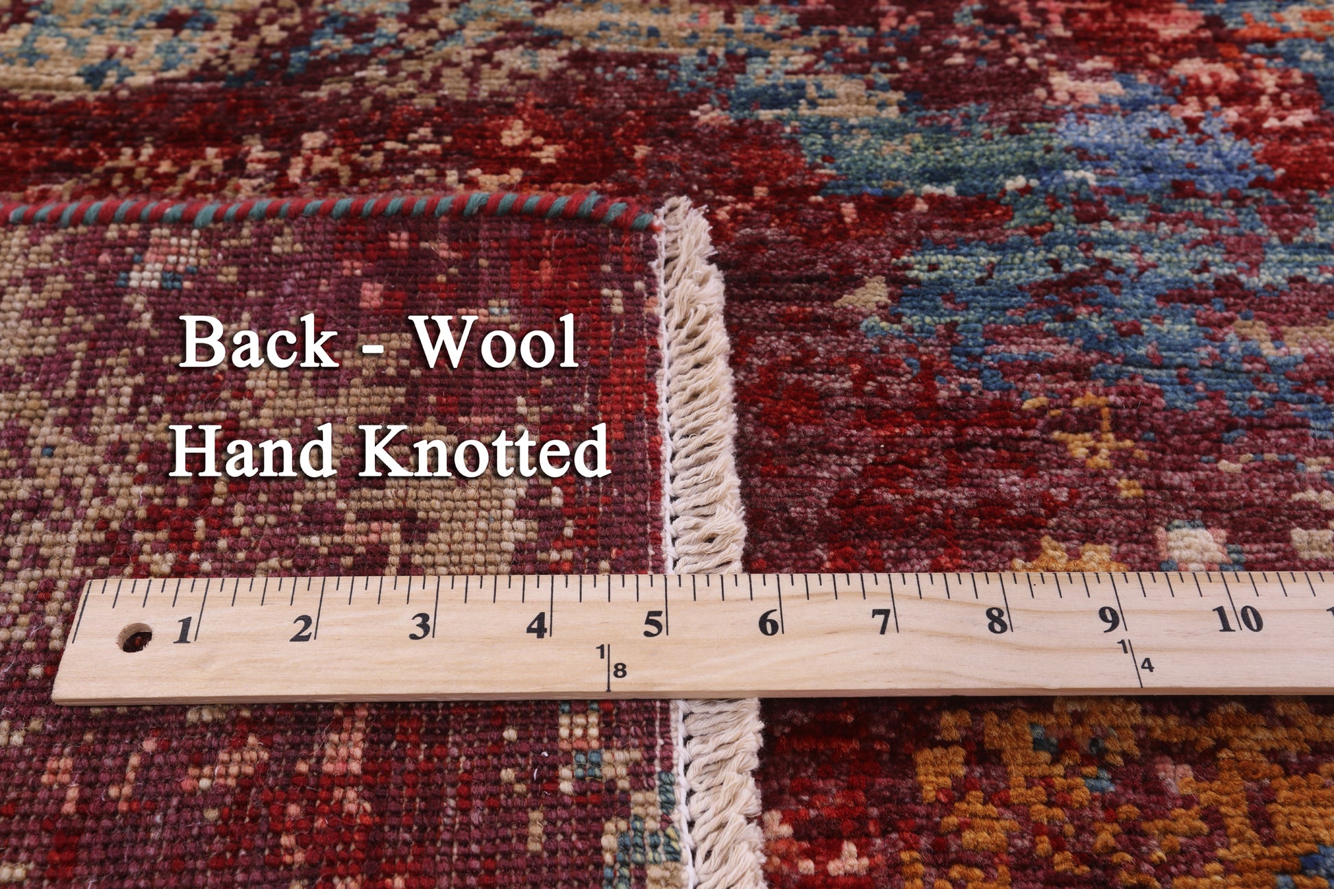 Modern Fine Serapi Hand Knotted Wool Rug - 8' 8" X 11' 8" - Golden Nile