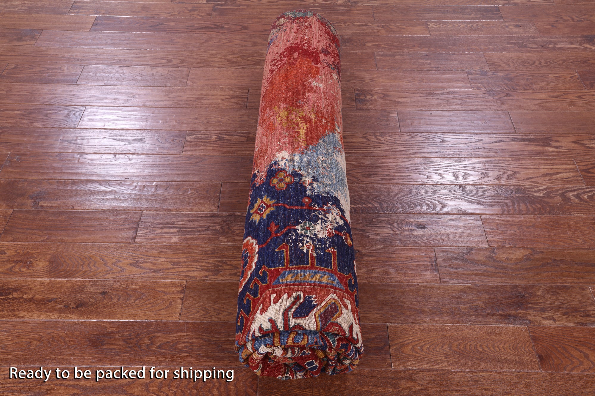 Modern Fine Serapi Hand Knotted Wool Rug - 8' 8" X 11' 8" - Golden Nile