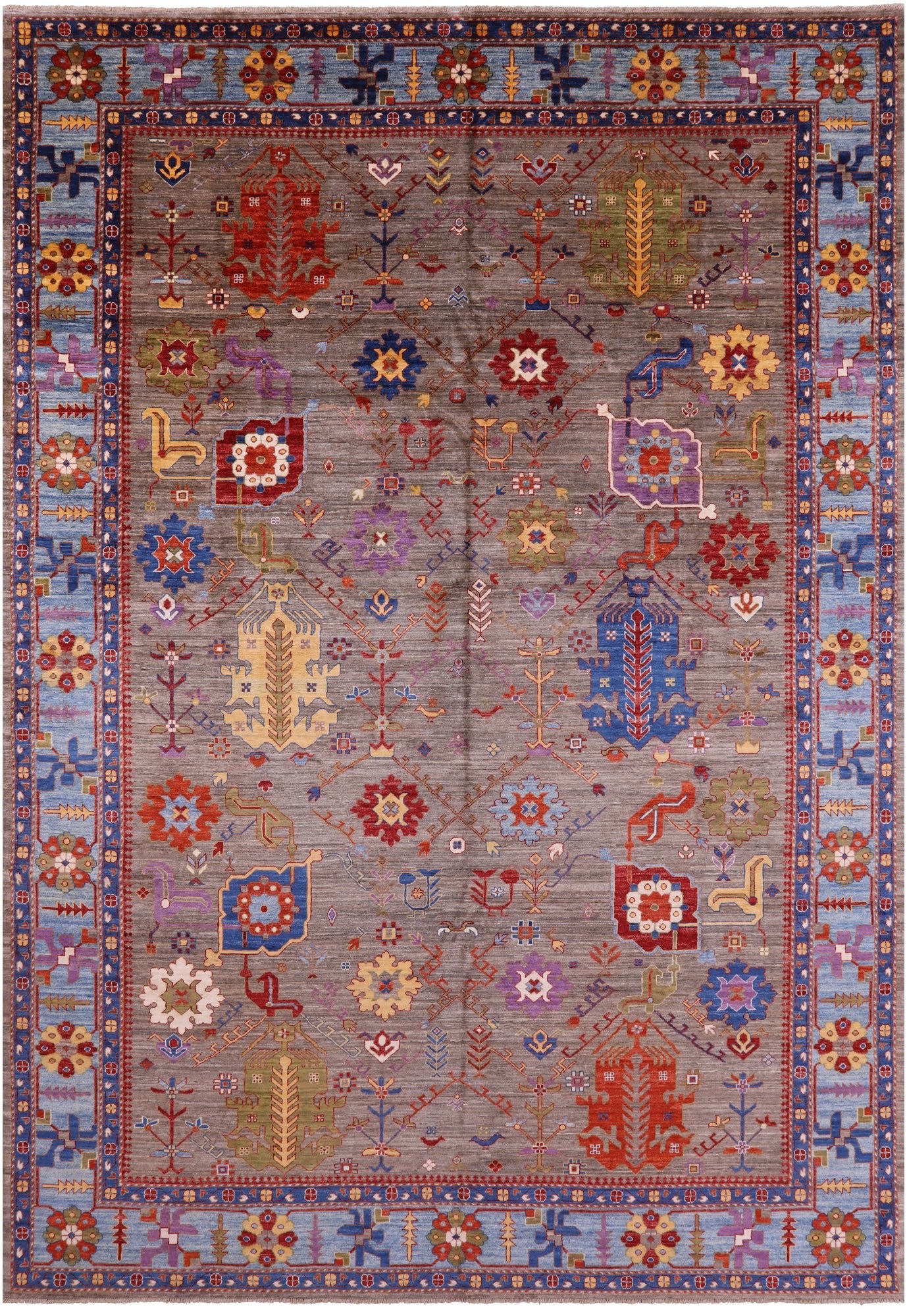 Persian Fine Serapi Hand Knotted Wool Rug - 9' 9" X 13' 10" - Golden Nile