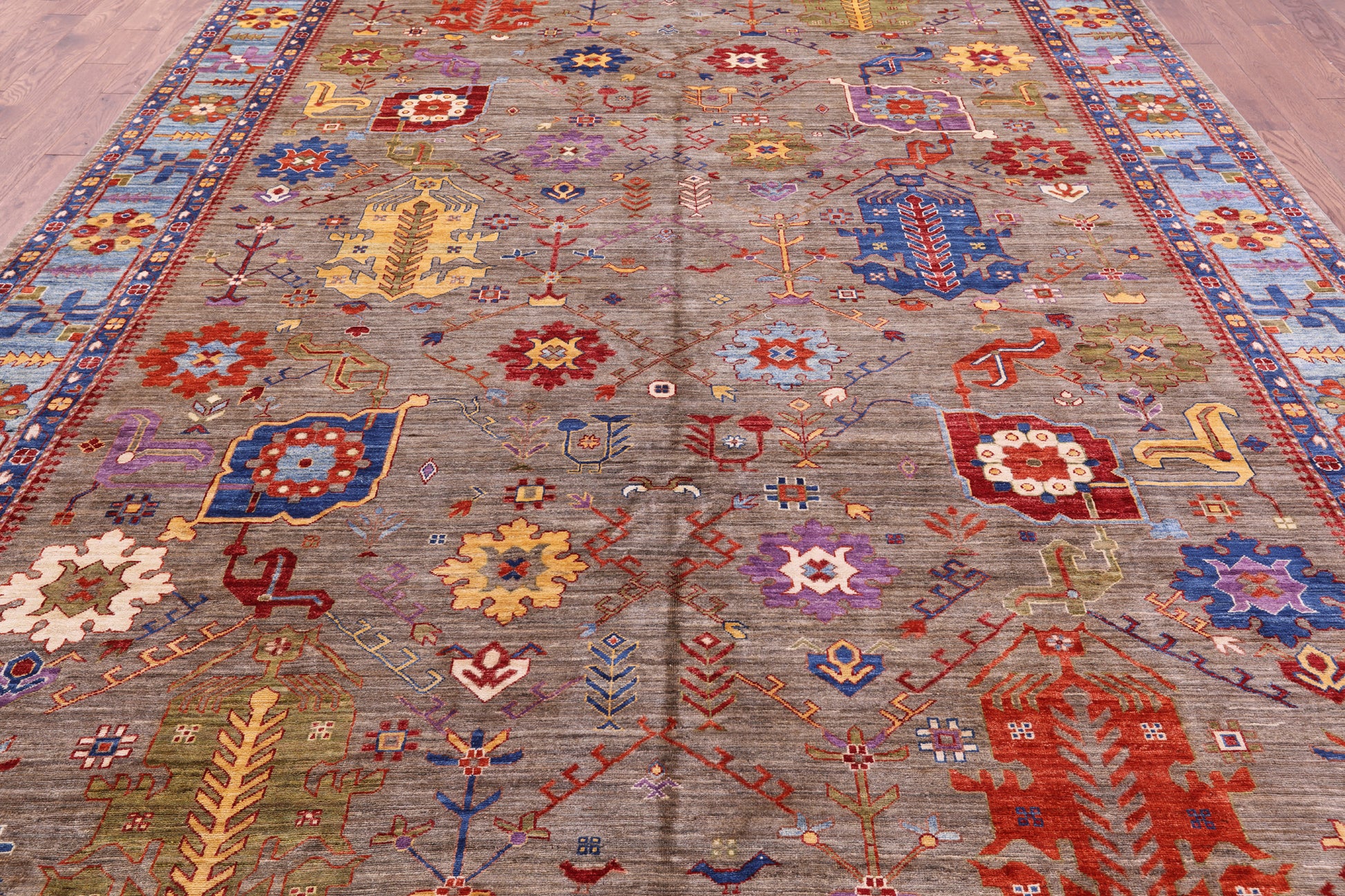 Persian Fine Serapi Hand Knotted Wool Rug - 9' 9" X 13' 10" - Golden Nile