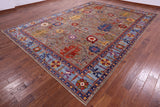 Persian Fine Serapi Hand Knotted Wool Rug - 9' 9" X 13' 10" - Golden Nile