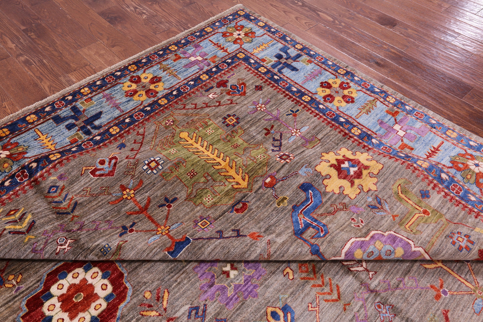 Persian Fine Serapi Hand Knotted Wool Rug - 9' 9" X 13' 10" - Golden Nile