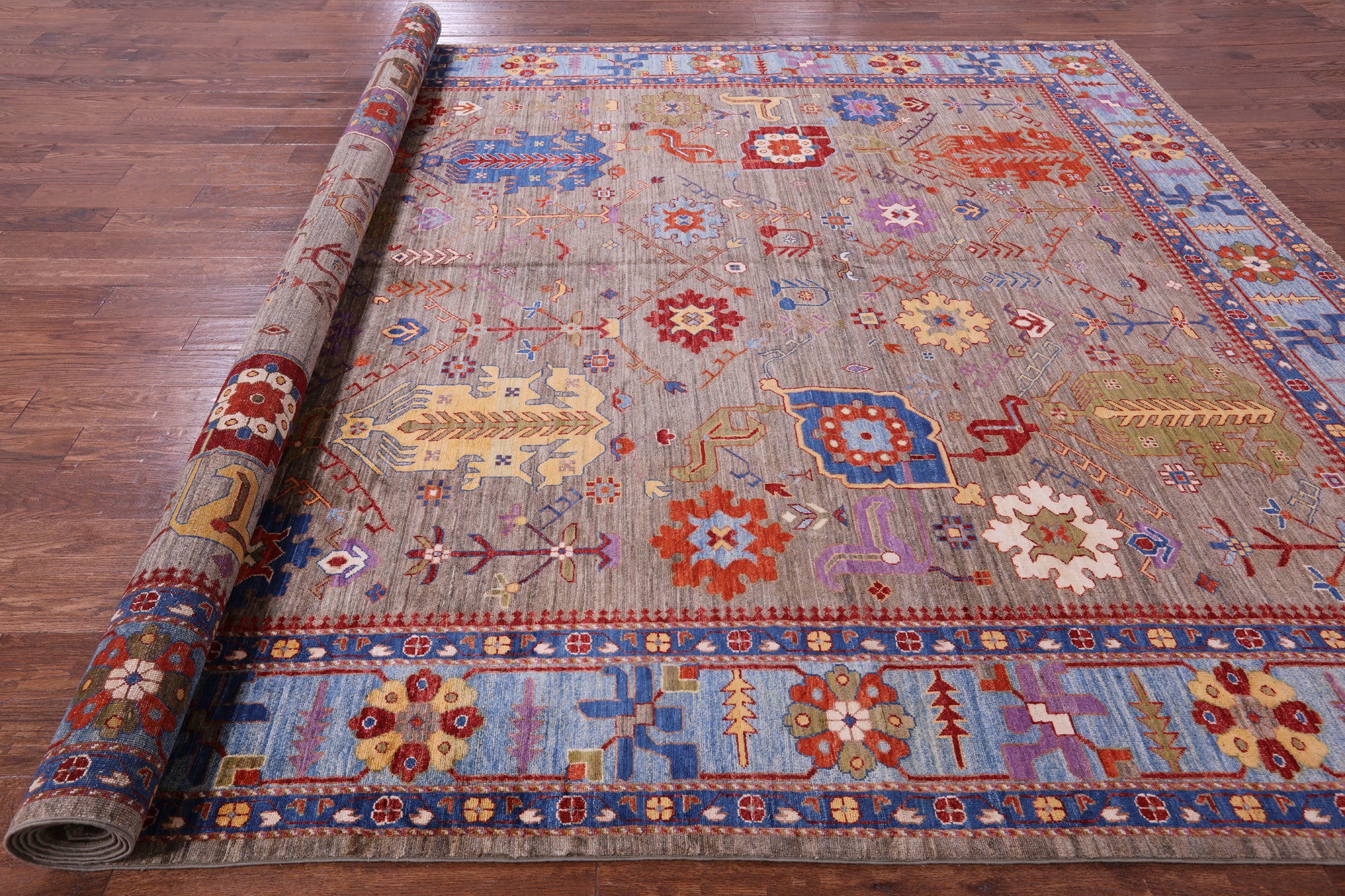 Persian Fine Serapi Hand Knotted Wool Rug - 9' 9" X 13' 10" - Golden Nile