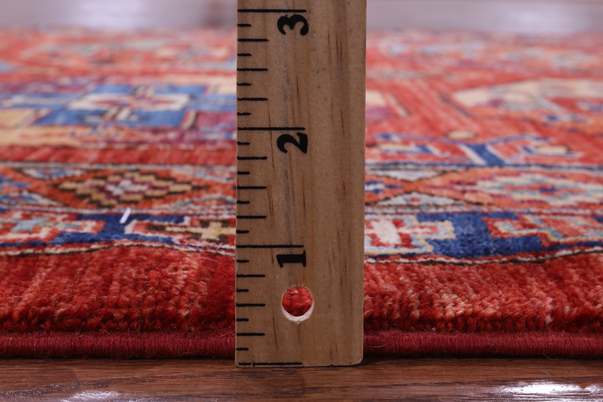 Red Turkmen Ersari Hand Knotted Wool Rug - 3' 9" X 5' 10" - Golden Nile