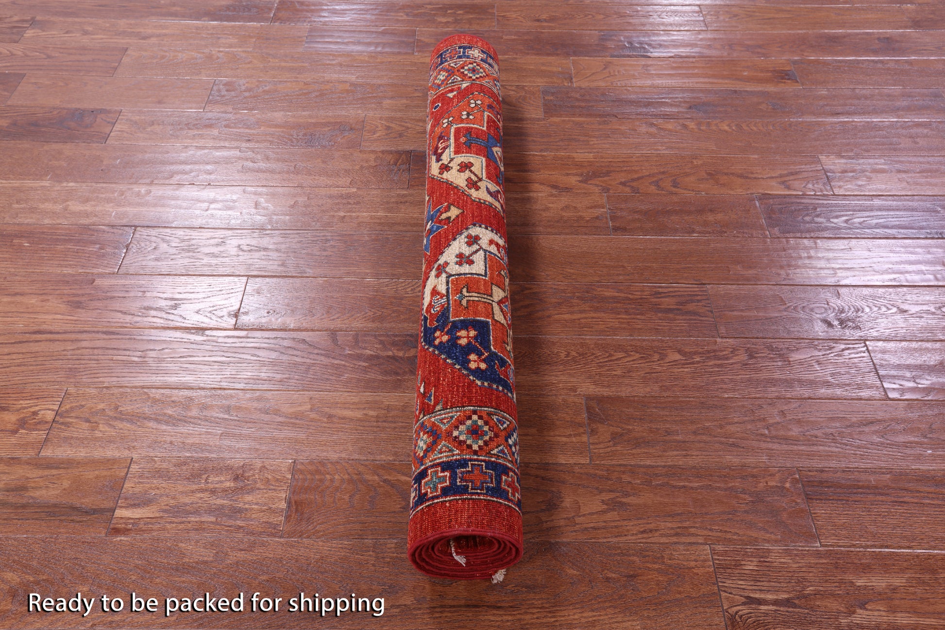 Red Turkmen Ersari Hand Knotted Wool Rug - 3' 9" X 5' 10" - Golden Nile